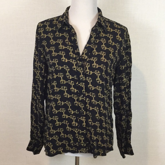 Foxcroft Tops - Foxcroft equestrian print button-down - so luxe!
